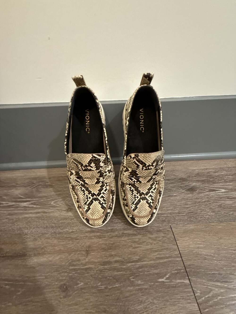 Vionic Uptown Snake Print Penny Loafer Casual Slip-On Shoes